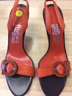 orange sandals size 8